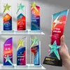 Medalla de Trofeo de Cristal Creativa Reunión Anual Metal Estrella de Cinco Puntas Premio Empleado Destacado Danza Infantil Música Honor Conmemoración