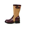 Aumento de Altura Interna 8CM2026 Novas Botas Martin Retrô Britânicas de Verão com Fivela de Cinto, Botas Curtas de Cavaleiro de Cano Médio com Bico Redondo