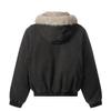 Yidao Vintage 25 Invierno Nuevo Estilo Tendencia Nacional Retro Zuo Shan Diao Chaqueta de Algodón Cálida con Capucha Forrada de Polar Corta