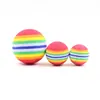 Pelota de espuma EVA juguete para gato mascota pelota de arcoíris a rayas pelota sólida elástica pelota de esponja pelota de juguete para mascota