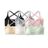 Camisola de Estilo Europeo y Americano con Tirantes Finos y Copas Fijas, Sujetador Deportivo Sexy de Espalda Cruzada para Levantamiento de Pesas y Fitness