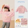 [Antibacteriano e Antiestático] Moletom Infantil para Outono e Inverno, Gola Alta Meia, Forrado com Lã para Meninas, Roupas Largas para Meninos, Roupa de Inverno para Bebês