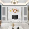 Fondo de pared de TV con cuadrícula de cinco palacios, nuevo papel tapiz tridimensional 8D, mural para sala de estar, papel tapiz 3D, tela decorativa integrada para pared