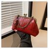 Texped Bolsa Pequeña de Boca para Mujer 2025 Nueva Moda Cadena de Mano Texped Bolsa Cuadrada Pequeña Bolso Cruzado