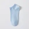 Meias Curtas Femininas 100% Algodão, Baixo Corte, Finas, Respiráveis, Absorventes de Suor, Antiderrapantes, com Calcanhar Antiderrapante, Adequadas para Primavera e Verão