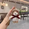 Conjunto de Suéter Desenho Animado Coreano Pingente Chaveiro Urso Pingente de Bolsa Urso Mocha Pingente de Pelúcia Chaveiro