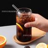 Amazon Vaso de Coca-Cola al por Mayor Bebida de Café Vaso Transparente Pajita Transparente Vaso de Vidrio Transparente Apto para Microondas Resistente a Altas Temperaturas Vaso para Agua