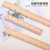 Regla Recta Regla de Madera 15Cm-30Cm Ayuda Didáctica Regla de Madera Sastre Doble Escala Escala Simple Logotipo Impreso