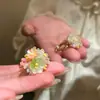Anel de Flor Colorido Doce Dopamina Atmosfera de Primavera e Verão para Mulheres, Anel Versátil Ajustável para Dedo Indicador, Joia Estilo Férias para Mulheres