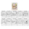 Compra directa transfronteriza de 10 hojas/paquete de libros de dibujo divertidos del mercado de frutas para niños, exploración educativa y pósters para colorear de relajación