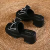 Nuevas Chanclas de Verano 2026 con Suela Gruesa para Aumentar Altura para Mujer, Sandalias Versátiles para Exteriores con Lazo, Chanclas Deslizantes Ligeras de Suela Suave