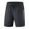 Traje deportivo de manga corta de seda helada de secado rápido para hombre, verano, para correr, fitness, top transpirable, cuello redondo, traje de dos piezas de secado rápido