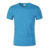 Camiseta de cuello redondo de algodón licra peinado con logotipo estampado para niños y niñas, camiseta deportiva de secado rápido, camiseta cultural para actividades de equipo