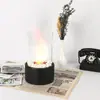 Lareira Redonda de Mesa a Álcool Transfronteiriça Fogão Portátil para Exterior Atmosfera de Fogo Real Lâmpada de Mesa a Álcool de Aço Inoxidável