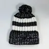 Chapéu de Tricô Espesso com Pompons Coloridos, Chapéu de Lã, Chapéu de Tricô Colorido, Novo para Outono e Inverno, Transfronteiriço Europeu e Americano
