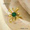 Anillo Abierto de Acero Inoxidable de Moda con Pétalos Irregulares Transfronterizo Europeo y Americano, Anillo de Lujo de Alta Gama para Mujer