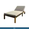 Sillón de exterior para hotel, Silla de playa para piscina de villa, Sillón de teca impermeable y a prueba de sol, Silla de playa de exterior