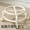Taburete giratorio con ruedas para uso doméstico, taburete bajo con ruedas, taburete redondo pequeño, taburete para sofá, silla pequeña con respaldo de plástico