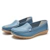 Zapatos Tipo Botín de Talla Grande Transfronterizos para Mujer, Slip-On sin Cordones, Zapatos Planos Antideslizantes de Enfermera, Zapatos de Madre de Cuero Genuino con Suela Suave