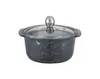 Olla caliente sin humo de una sola olla, olla con funda de melamina, juego de olla anti-quemaduras, olla caliente pequeña de 16 cm, anillo de acero, bandeja para hornear, salida de fábrica