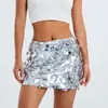Moda femenina de Amazon para comercio electrónico transfronterizo Primavera/Verano 2026 minifalda con lentejuelas irregulares para fiestas y discotecas