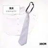 Corbata Uniforme Azul Oscuro Negro Rojo Vino para Mujer Estudiante DK Estilo Coreano Retro Estilo Hong Kong Color Sólido Tendón de Goma Gratis
