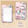 Conjunto de Cartões do Gato KT Desenho Animado Cartão de Refeição para Uso de Estudantes Desenho Animado Conjunto de Cartões de Busca Escolar Cartão de Trabalho Corda Retrátil para Pendurar no Pescoço Conjunto de Cartões de Ônibus