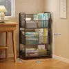 Estantería para Uso Doméstico, Librería de Múltiples Niveles para Montar en la Pared, Gabinete de Almacenamiento y Exhibición de Pie, Estante Móvil para Juguetes, Libros y Snacks para la Sala de Estar