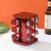 Estante de Especias Redondo y Cuadrado Transfronterizo de 12 Compartimentos, Estante de Almacenamiento para Botellas de Condimentos, Estante de Especias Giratorio de 360 Grados para Cocina