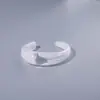 Pulseira de Acrílico Transparente Nova Moda Fresca Transfronteiriça Geométrico Assimétrico Textura Plissada Pulseira Aberta para Mulheres