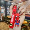 Llavero creativo de Spider-Man de la serie Marvel, bonito muñeco de anime, bolso, llave de coche, colgante, regalo