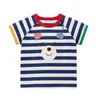 Ropa para Niños Verano Oso Orejas Estéreo Tops de Manga Corta para Niños y Niñas Camisetas de Cuello Redondo Dropshipping