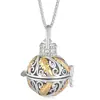 Pendente Vazado Flor Gota Mexicana Aromaterapia Corrente de Aço Titânio Diamante Difusor de Óleo Essencial Colar para Mulheres