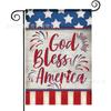 Bandera de Jardín para el Día de la Independencia Más Vendida de Amazon, Bandera Festiva Americana con Estampado de Estrellas y Rayas, Material de Lino, Bandera Decorativa para Exteriores