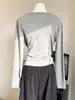 Top de diseño sutil con cuello de solapa para mujer, temporada Primavera/Otoño 2026, Absolutamente Hermoso, Dulce y Picante, Camiseta de manga larga de un solo hombro, Ajuste ceñido, Top básico perezoso