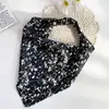 Pañuelo para la cabeza floral pastoral suave estilo coreano con diseño elástico ancho para mujer, perfecto para sesiones de fotos de primavera y verano