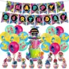 Decoração de Festa de Aniversário Tema Elfo Mágico de Cabelo Transfronteiriço Suprimentos Banner Topper de Bolo Conjunto de Balões