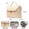 Bolsa Cosmética Casa Pequena Feminina Grande Capacidade 2025 Nova Elegante Portátil Partição Vertical Bolsa de Armazenamento Bolsa Cosmética para Câmera