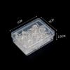 Caja de almacenamiento multifuncional de polipropileno, transparente, para herramientas, de plástico, pequeña, con forma de I, para embalaje de uñas, venta al por mayor de fábrica