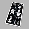 Adesivos Estêncil para Tatuagem Temáticos de Natal Modelos Vazados para Pintura com Henna para Festas de Férias Infantis Pintura Corporal