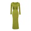Estilo Puramente Sensual e Gentil, Vestido Sexy de Alça Fina, Vestido Longo que Molda o Quadril, Elegante e de Caimento Justo, Conjunto de Duas Peças com Cardigã de Manga Longa para Mulheres