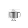 Taza de Café de Titanio Puro en Stock de Fábrica Taza para Camping Camping Café Té Taza Ligera de Titanio Puro Vaso de Agua