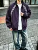 Chaqueta de rayas con cuello alto para hombre, nueva marca de moda primavera y otoño, cortavientos holgado para exteriores, abrigo casual versátil para pareja