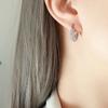 Pendientes de estilo Ins, de lujo, ligeros y de alta calidad, con incrustaciones de oro vintage y circonitas, en forma de U, de acero y titanio, respetuosos con el medio ambiente.