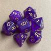 Set de 7 piezas Dados Bicolor Multilado Juego de Mesa Set Cielo Estrellado con Brillo Juego de Mesa Juego de Cartas Combinación de Dados Transfronteriza