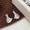 Pendientes de Moda de Lujo Ligero Transfronterizos con Temperamento de Alta Gama para Mujeres Versátiles para el Trabajo Pendientes de Plata Mate de Nicho con Temperamento Colección