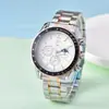 2025 Moda Serie Speedmaster Sol, Luna y Estrellas Conmemorativo Europeo Seis Pines Multifunción Cuarzo Reloj para Hombre Venta al por Mayor