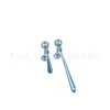 Pendientes de Zirconio Cilíndrico de Aleación de Titanio F136 Zoro Colgantes de Gota de Agua Clavos para Hélice G23 Titanio Piercings con Rosca Interna