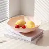 Bandeja de Frutas da Moda para Uso Doméstico na Sala de Estar, Bandeja de Doces e Lanches para Mesa de Centro, Estilo Creme, Alta Estética, Drenável, Bandeja de Frutas de Grande Capacidade