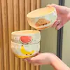 Cuenco de Cerámica para Arroz con Frutas para Uso Doméstico, Modelo Nuevo 2025, Cuenco de Arroz de Alto Valor Estético, Cuenco Individual para Comer Niños, Cuenco de Uso Personal